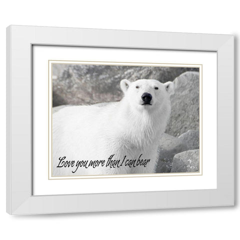 More than I can Bear White Modern Wood Framed Art Print with Double Matting by Mansfield, Kathy