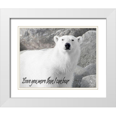 More than I can Bear White Modern Wood Framed Art Print with Double Matting by Mansfield, Kathy