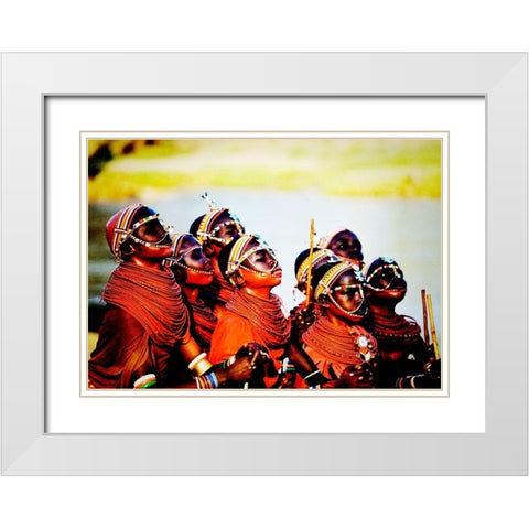 Lead the Way White Modern Wood Framed Art Print with Double Matting by Mansfield, Kathy