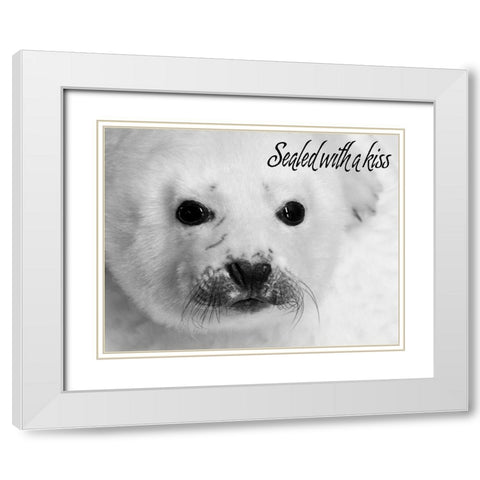 Sealed with a Kiss White Modern Wood Framed Art Print with Double Matting by Mansfield, Kathy