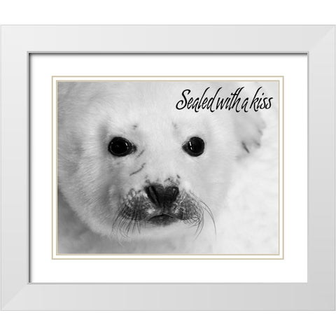 Sealed with a Kiss White Modern Wood Framed Art Print with Double Matting by Mansfield, Kathy