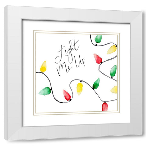 Light Me Up White Modern Wood Framed Art Print with Double Matting by SD Graphics Studio