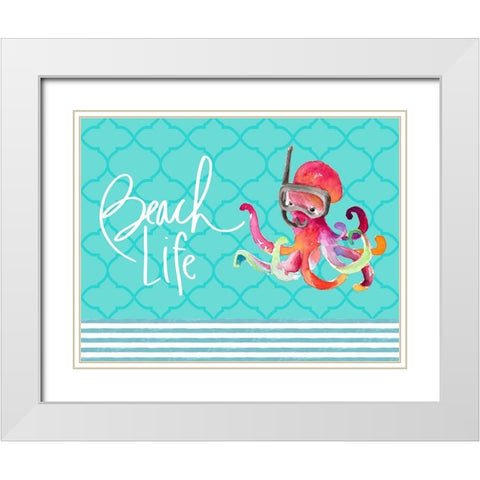 Beach Life White Modern Wood Framed Art Print with Double Matting by Loreth, Lanie