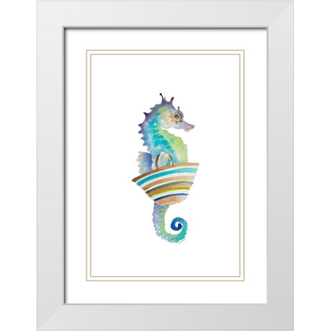 Grab Your Beach Bag II White Modern Wood Framed Art Print with Double Matting by Loreth, Lanie