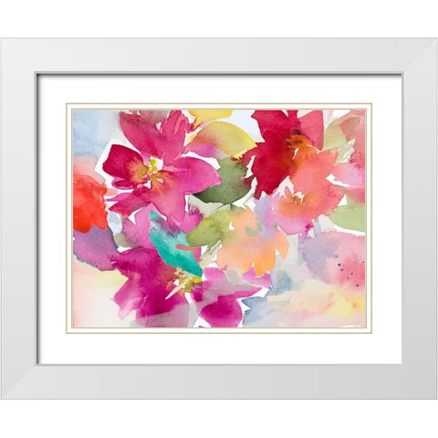 Fresh Summer Shades White Modern Wood Framed Art Print with Double Matting by Loreth, Lanie