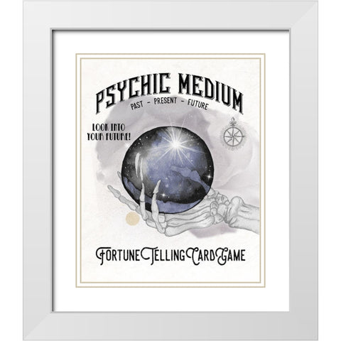 Psychic Medium White Modern Wood Framed Art Print with Double Matting by Medley, Elizabeth