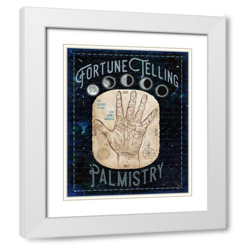 Fortune Reading I White Modern Wood Framed Art Print with Double Matting by Medley, Elizabeth