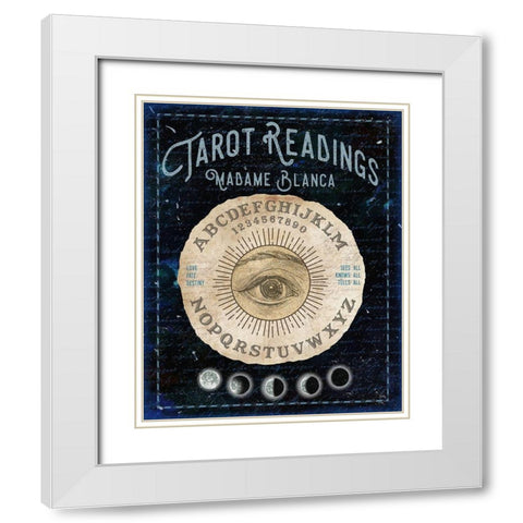 Fortune Reading II White Modern Wood Framed Art Print with Double Matting by Medley, Elizabeth