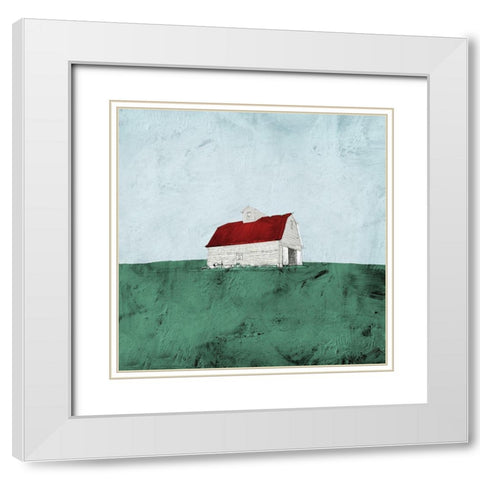 Mint Fields White Modern Wood Framed Art Print with Double Matting by Mabat, Ynon