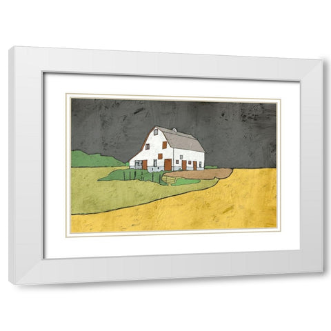 White Barn White Modern Wood Framed Art Print with Double Matting by Mabat, Ynon