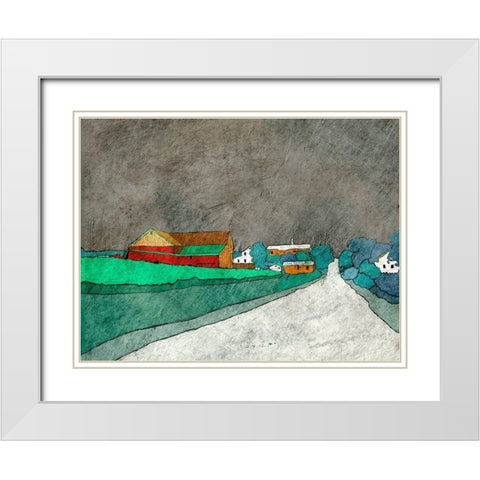 Rainy Roadtrips White Modern Wood Framed Art Print with Double Matting by Mabat, Ynon