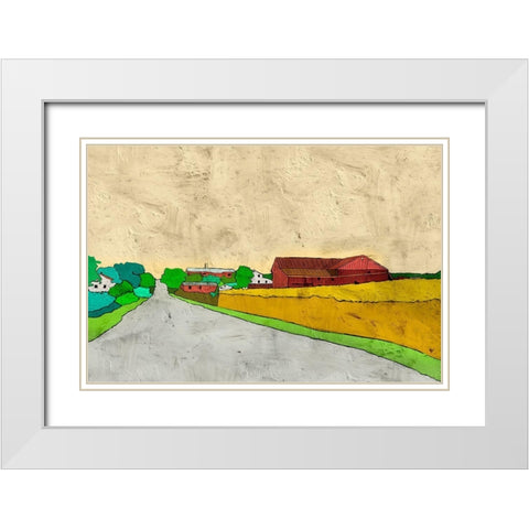 Morning Trips White Modern Wood Framed Art Print with Double Matting by Mabat, Ynon