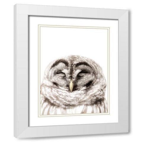 Warm Feathers White Modern Wood Framed Art Print with Double Matting by Mansfield, Kathy