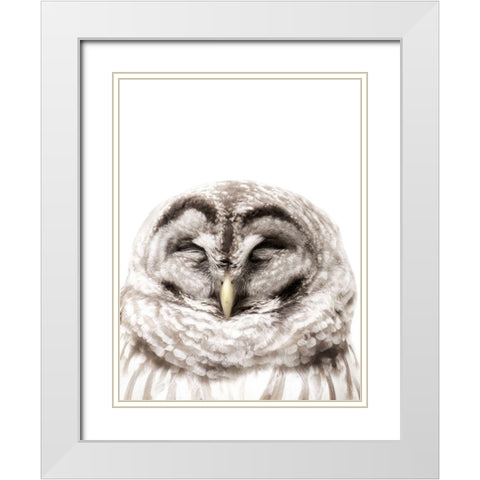 Warm Feathers White Modern Wood Framed Art Print with Double Matting by Mansfield, Kathy