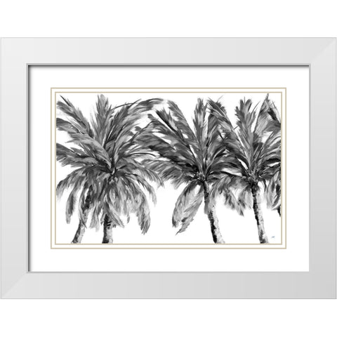 View Of The Palms White Modern Wood Framed Art Print with Double Matting by DeRice, Julie
