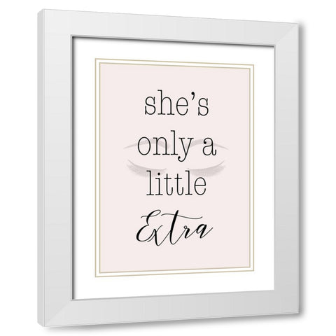 A Little Extra White Modern Wood Framed Art Print with Double Matting by SD Graphics Studio