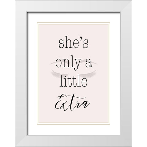 A Little Extra White Modern Wood Framed Art Print with Double Matting by SD Graphics Studio
