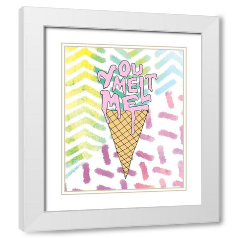 You Melt Me White Modern Wood Framed Art Print with Double Matting by SD Graphics Studio
