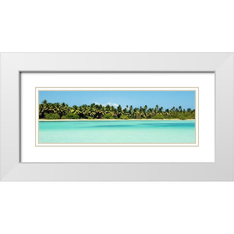 Tropical Pardise White Modern Wood Framed Art Print with Double Matting by Navas, Emily