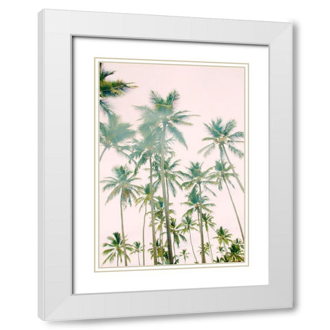 Palm Island White Modern Wood Framed Art Print with Double Matting by Navas, Emily