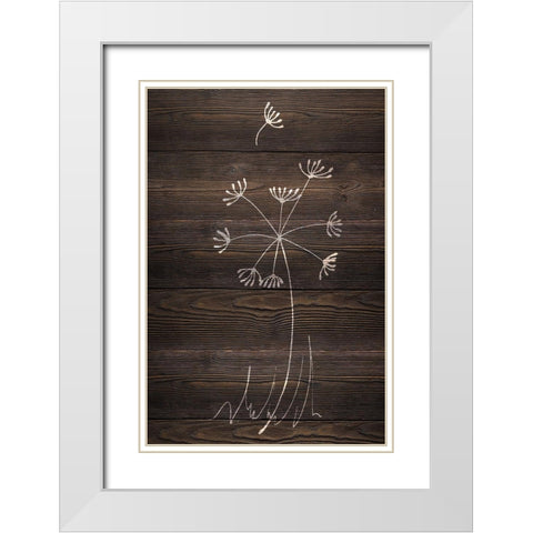 Late Blooms II White Modern Wood Framed Art Print with Double Matting by SD Graphics Studio