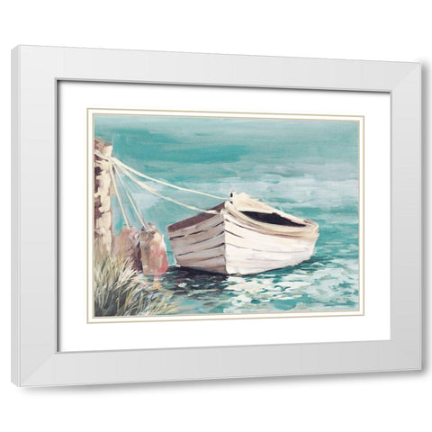 Canoe White Modern Wood Framed Art Print with Double Matting by Slivka, Jane