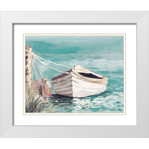 Canoe White Modern Wood Framed Art Print with Double Matting by Slivka, Jane