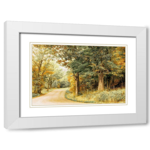 Crisp Season White Modern Wood Framed Art Print with Double Matting by Amos, Andy