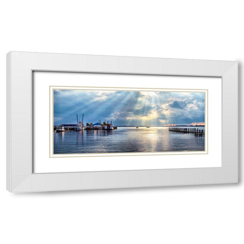 Sunset at St. Andrews White Modern Wood Framed Art Print with Double Matting by Amos, Andy