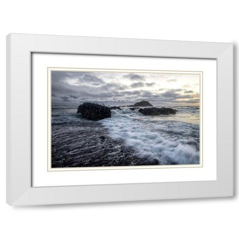 High Tide White Modern Wood Framed Art Print with Double Matting by Amos, Andy