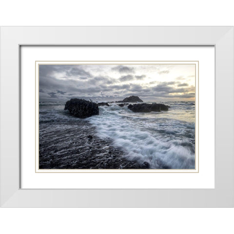 High Tide White Modern Wood Framed Art Print with Double Matting by Amos, Andy