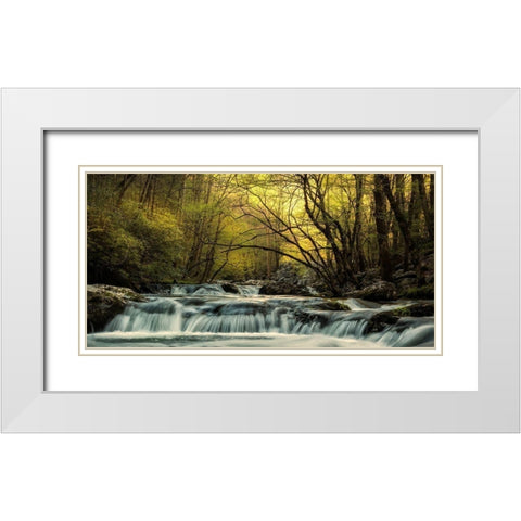 Tremont at Sunrise White Modern Wood Framed Art Print with Double Matting by Amos, Andy