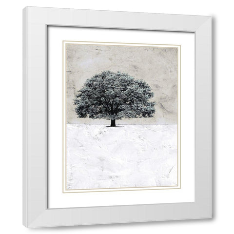 Old Black Tree White Modern Wood Framed Art Print with Double Matting by Mabat, Ynon