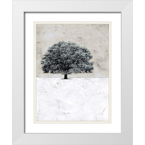 Old Black Tree White Modern Wood Framed Art Print with Double Matting by Mabat, Ynon