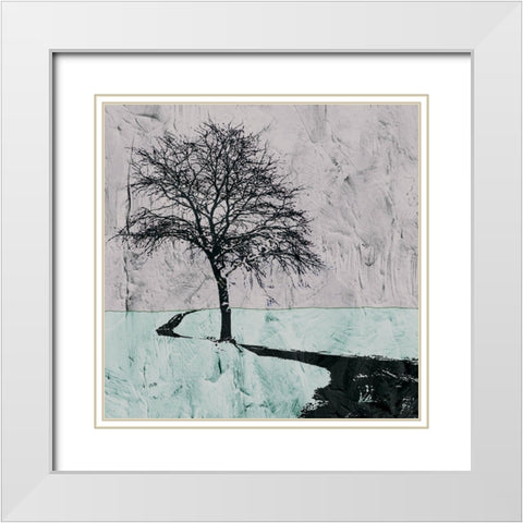 Near the Road White Modern Wood Framed Art Print with Double Matting by Mabat, Ynon