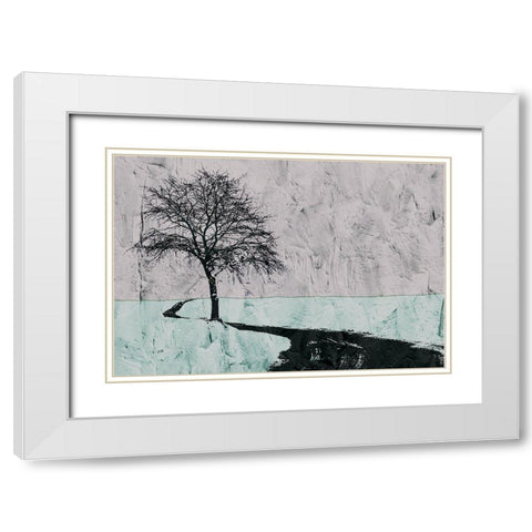 Near the Road White Modern Wood Framed Art Print with Double Matting by Mabat, Ynon