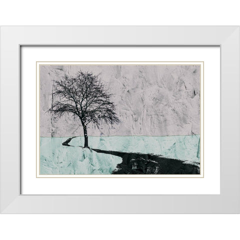 Near the Road White Modern Wood Framed Art Print with Double Matting by Mabat, Ynon