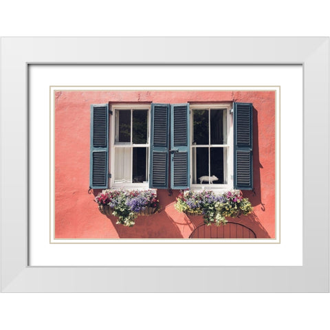 Window Charm White Modern Wood Framed Art Print with Double Matting by Bill Carson Photography