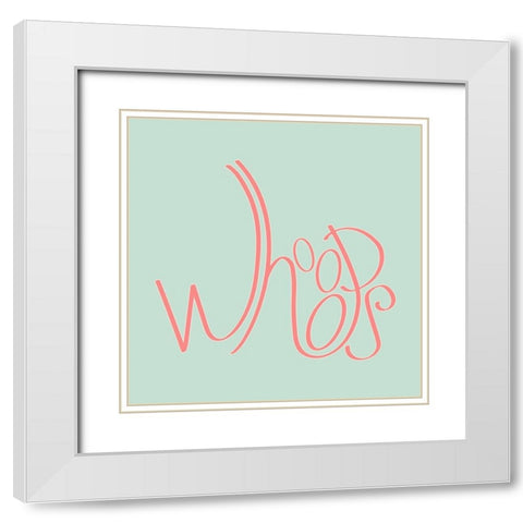 Whoops White Modern Wood Framed Art Print with Double Matting by SD Graphics Studio