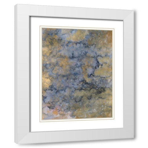 Metallic Space White Modern Wood Framed Art Print with Double Matting by Bucheli, Amaya