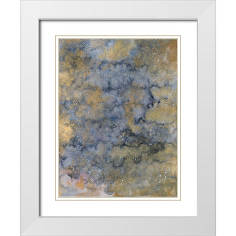 Metallic Space White Modern Wood Framed Art Print with Double Matting by Bucheli, Amaya