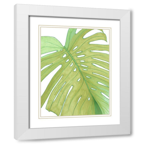 Eco Friendly Palm White Modern Wood Framed Art Print with Double Matting by Bucheli, Amaya