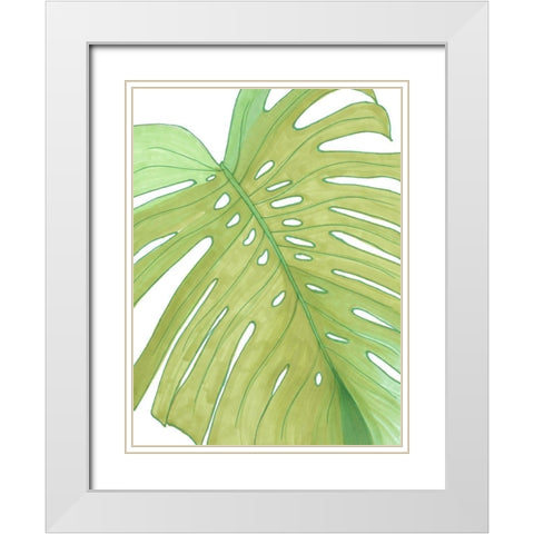 Eco Friendly Palm White Modern Wood Framed Art Print with Double Matting by Bucheli, Amaya