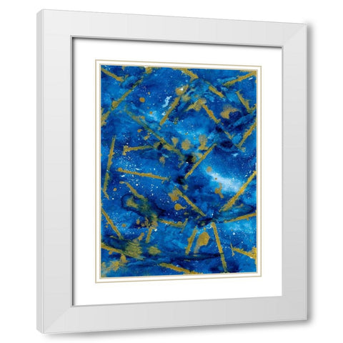 Dynamics White Modern Wood Framed Art Print with Double Matting by Bucheli, Amaya