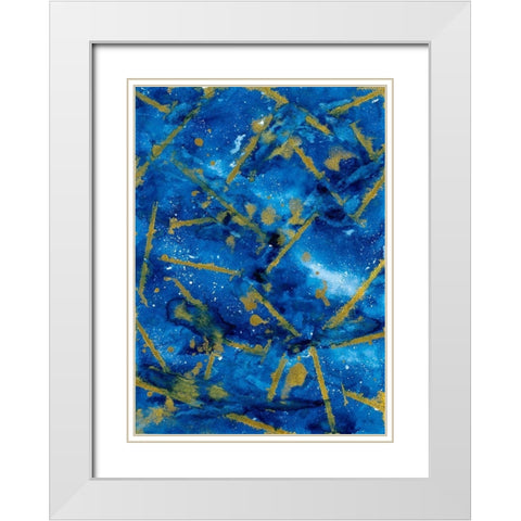 Dynamics White Modern Wood Framed Art Print with Double Matting by Bucheli, Amaya
