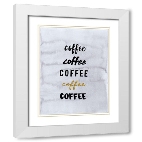 Coffee Ideas White Modern Wood Framed Art Print with Double Matting by Bucheli, Amaya