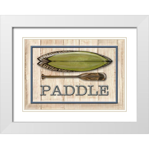 Catch a Wave III White Modern Wood Framed Art Print with Double Matting by Diannart