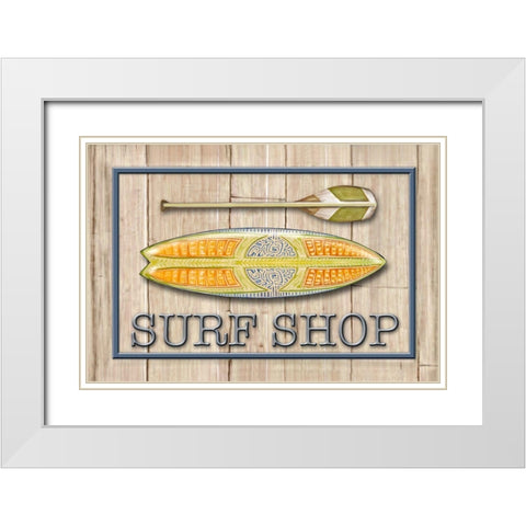 Catch a Wave IV White Modern Wood Framed Art Print with Double Matting by Diannart