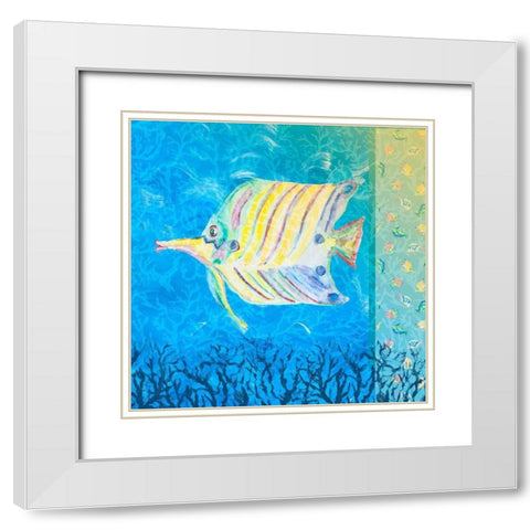 Under the Sea IV White Modern Wood Framed Art Print with Double Matting by DeRice, Julie