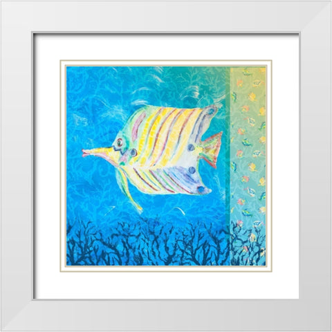 Under the Sea IV White Modern Wood Framed Art Print with Double Matting by DeRice, Julie